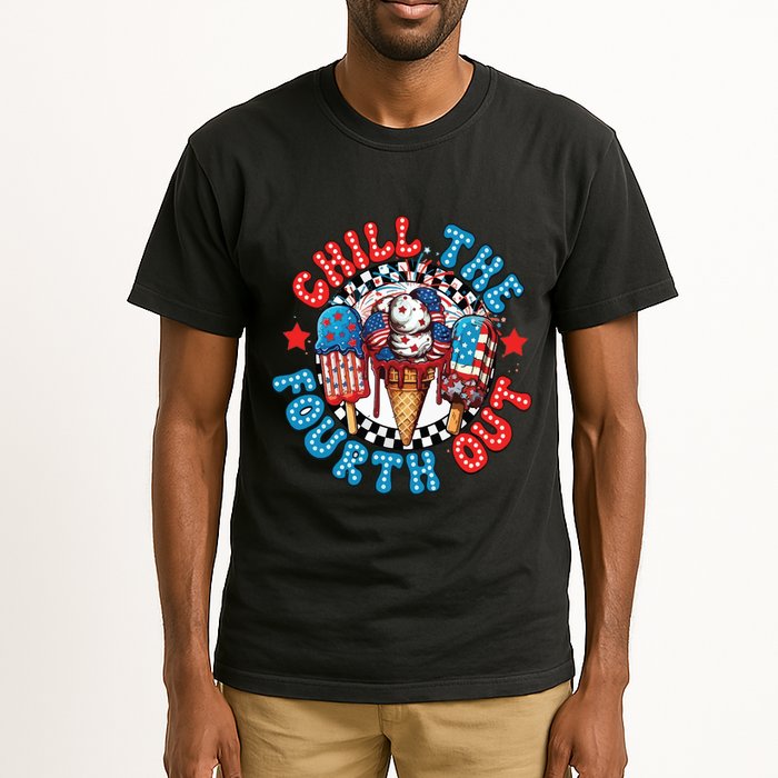 Chill The 4th Out Funny 4th Of July Retro 4th Of July Tall T-Shirt