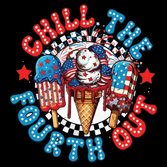 Chill The 4th Out Funny 4th Of July Retro 4th Of July Tall T-Shirt