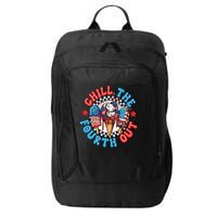 Chill The 4th Out Funny 4th Of July Retro 4th Of July City Backpack
