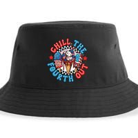Chill The 4th Out Funny 4th Of July Retro 4th Of July Sustainable Bucket Hat
