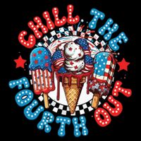 Chill The 4th Out Funny 4th Of July Retro 4th Of July Button