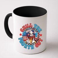Chill The 4th Out Funny 4th Of July Retro 4th Of July Mug