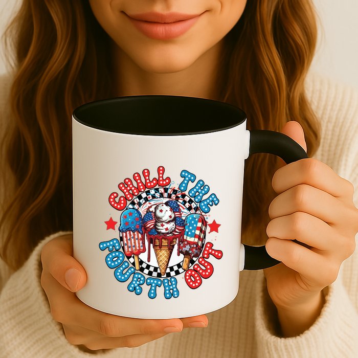 Chill The 4th Out Funny 4th Of July Retro 4th Of July Mug