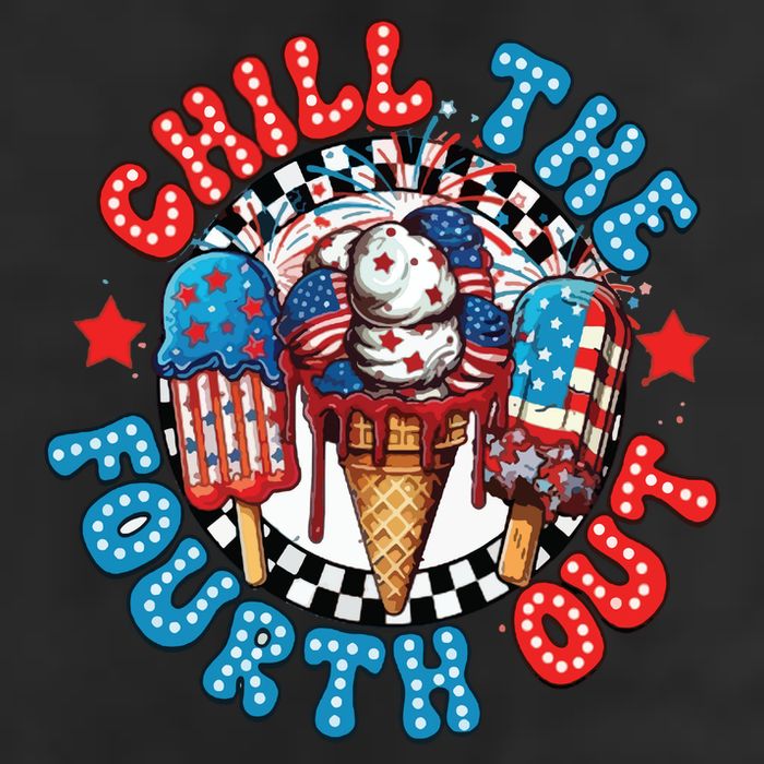 Chill The 4th Out Funny 4th Of July Retro 4th Of July 11oz C Handle Ceramic Mug