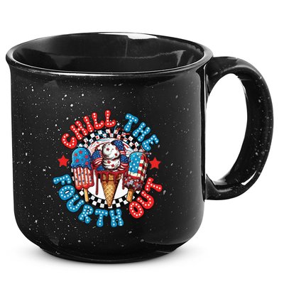 Chill The 4th Out Funny 4th Of July Retro 4th Of July 15oz Campfire Ceramic Mug