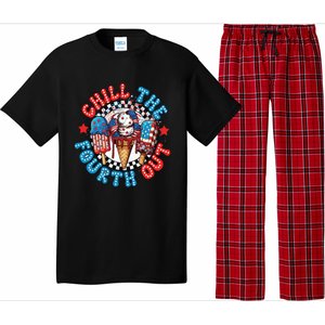 Chill The 4th Out Funny 4th Of July Retro 4th Of July Pajama Set