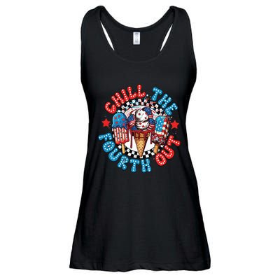 Chill The 4th Out Funny 4th Of July Retro 4th Of July Ladies Essential Flowy Tank
