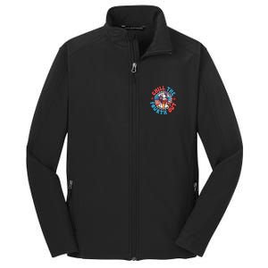 Chill The 4th Out Funny 4th Of July Retro 4th Of July Core Soft Shell Jacket