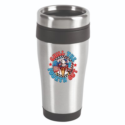 Chill The 4th Out Funny 4th Of July Retro 4th Of July 16oz Travel Tumbler