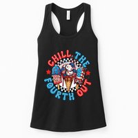 Chill The 4th Out Funny 4th Of July Retro 4th Of July Womens Tank Top
