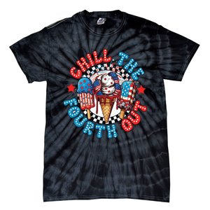 Chill The 4th Out Funny 4th Of July Retro 4th Of July Tie-Dye T-Shirt