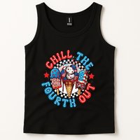 Chill The 4th Out Funny 4th Of July Retro 4th Of July Tank Top