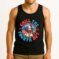 Chill The 4th Out Funny 4th Of July Retro 4th Of July Tank Top