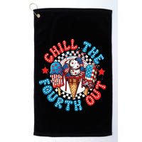 Chill The 4th Out Funny 4th Of July Retro 4th Of July Golf Towel