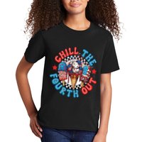 Chill The 4th Out Funny 4th Of July Retro 4th Of July Kids T-Shirt