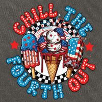 Chill The 4th Out Funny 4th Of July Retro 4th Of July Cotton Canvas Backpack