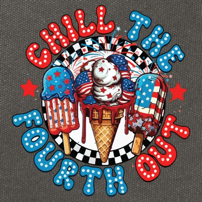 Chill The 4th Out Funny 4th Of July Retro 4th Of July Cotton Canvas Backpack