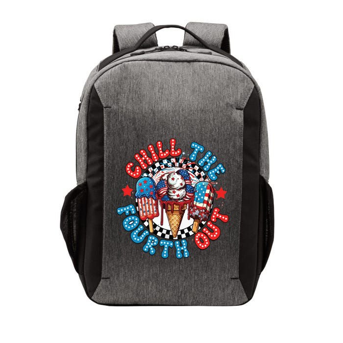 Chill The 4th Out Funny 4th Of July Retro 4th Of July Vector Backpack