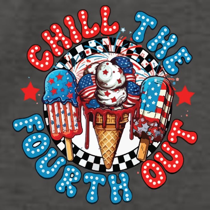 Chill The 4th Out Funny 4th Of July Retro 4th Of July Vector Backpack