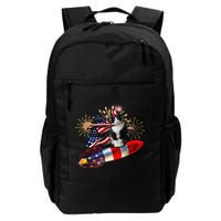 Cat Tuxedo 4th Of July Rocket With Fireworks USA Patriotic Backpack