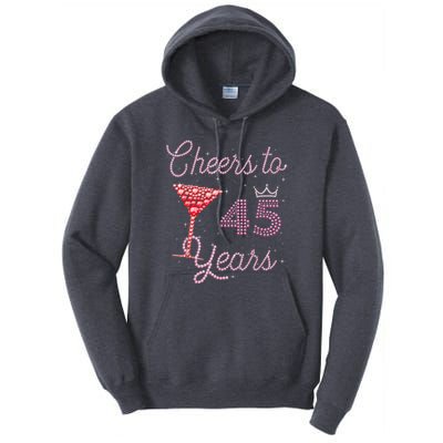 Cheers To 45 Years 45th Birthday 45 Years Old Bday Tall Hoodie