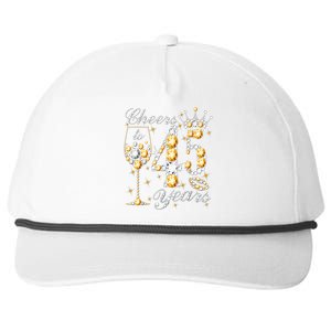 Cheers To 45 Years Old Happy 45th Birthday Queen Drink Wine Snapback Five-Panel Rope Hat