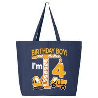 Construction Truck 4nd Birthday 4 Year Old Boy Excavator 25L Jumbo Tote