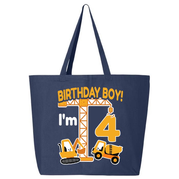 Construction Truck 4nd Birthday 4 Year Old Boy Excavator 25L Jumbo Tote