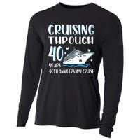 Cruising Through 40 Years 40th Anniversary Couple Cruise Cooling Performance Long Sleeve Crew