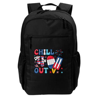 Chill The 4th Out American Flag Patriotic Freedom Backpack