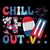 Chill The 4th Out American Flag Patriotic Freedom 16 in Basic Backpack
