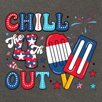 Chill The 4th Out American Flag Patriotic Freedom Cotton Canvas Backpack