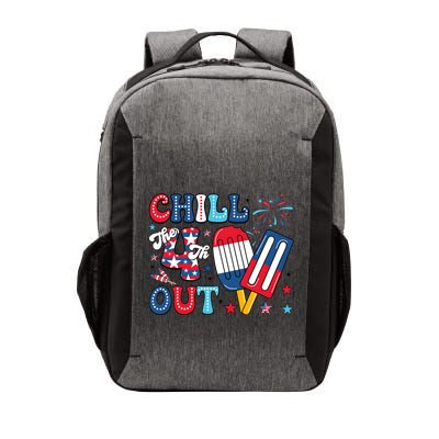 Chill The 4th Out American Flag Patriotic Freedom Vector Backpack