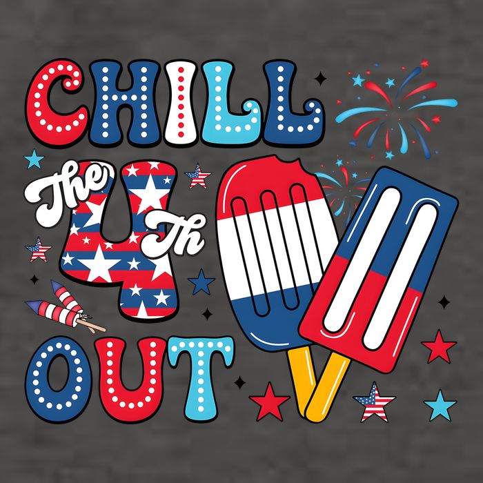 Chill The 4th Out American Flag Patriotic Freedom Vector Backpack