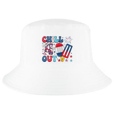 Chill The 4th Out American Flag Patriotic Freedom Cool Comfort Performance Bucket Hat