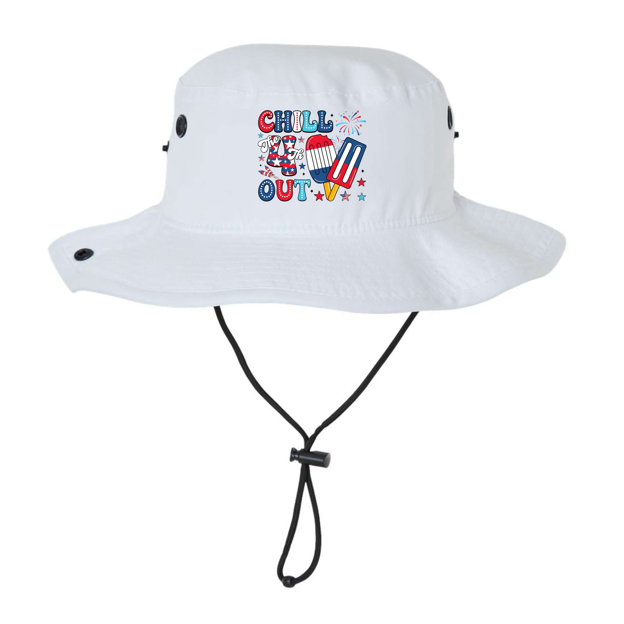 Chill The 4th Out American Flag Patriotic Freedom Bucket Hat