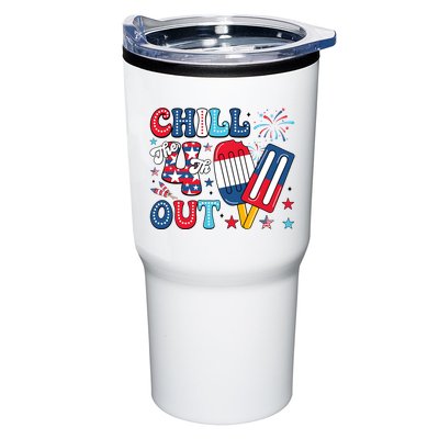 Chill The 4th Out American Flag Patriotic Freedom Tumbler