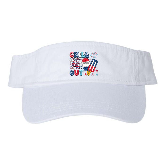 Chill The 4th Out American Flag Patriotic Freedom Visor