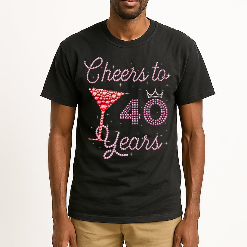 Cheers To 40 Years 40th Birthday 40 Years Old Bday Tall T-Shirt