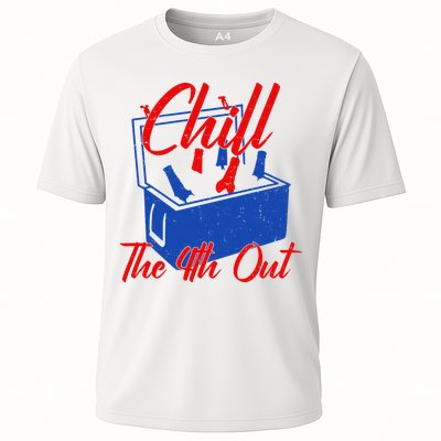 Chill The 4th Out Funny Fourth Of July Beer Cooler Cooling Performance Crew T-Shirt