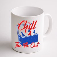 Chill The 4th Out Funny Fourth Of July Beer Cooler Mug