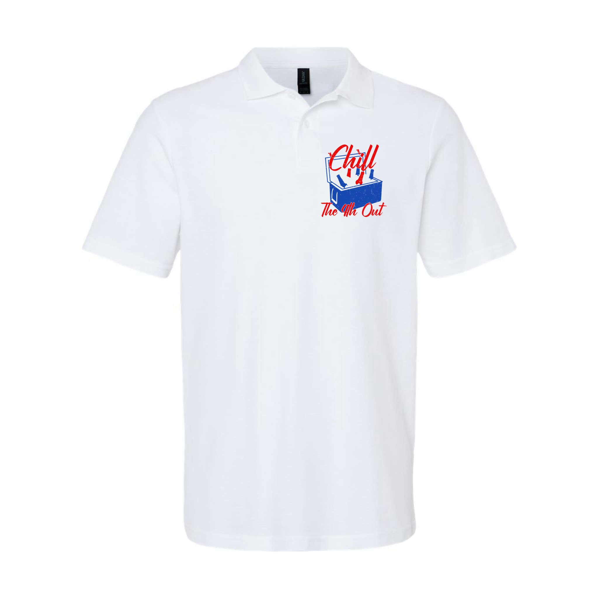 Chill The 4th Out Funny Fourth Of July Beer Cooler Polo