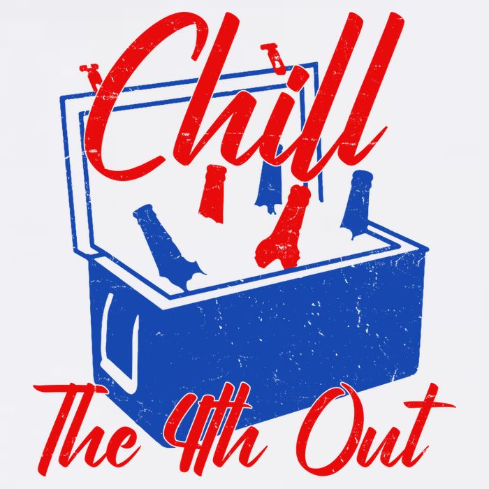 Chill The 4th Out Funny Fourth Of July Beer Cooler Golf Towel