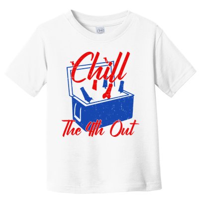 Chill The 4th Out Funny Fourth Of July Beer Cooler Toddler T-Shirt