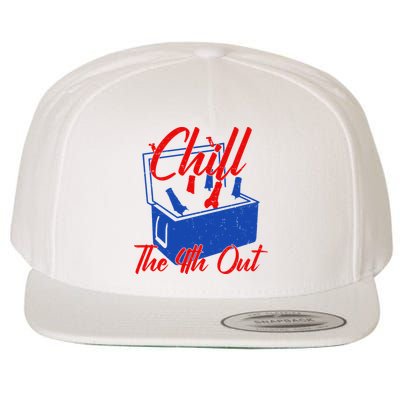 Chill The 4th Out Funny Fourth Of July Beer Cooler Wool Snapback Cap