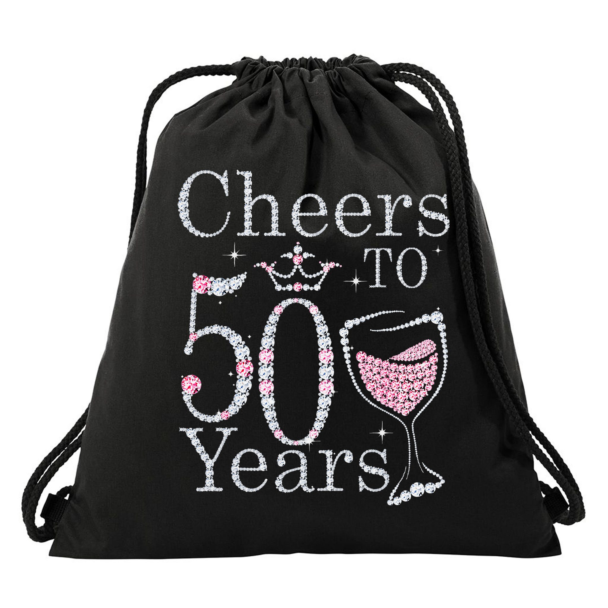 Cheers To 50 Years 1972 50Th Birthday Gift For Womens Drawstring Bag