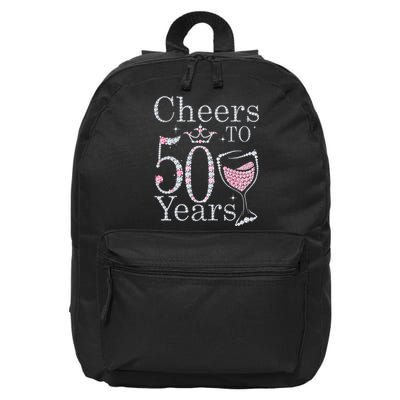 Cheers To 50 Years 1972 50Th Birthday Gift For Womens 16 in Basic Backpack