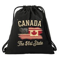 Canada The 51 State Trump Canada U.S State Drawstring Bag