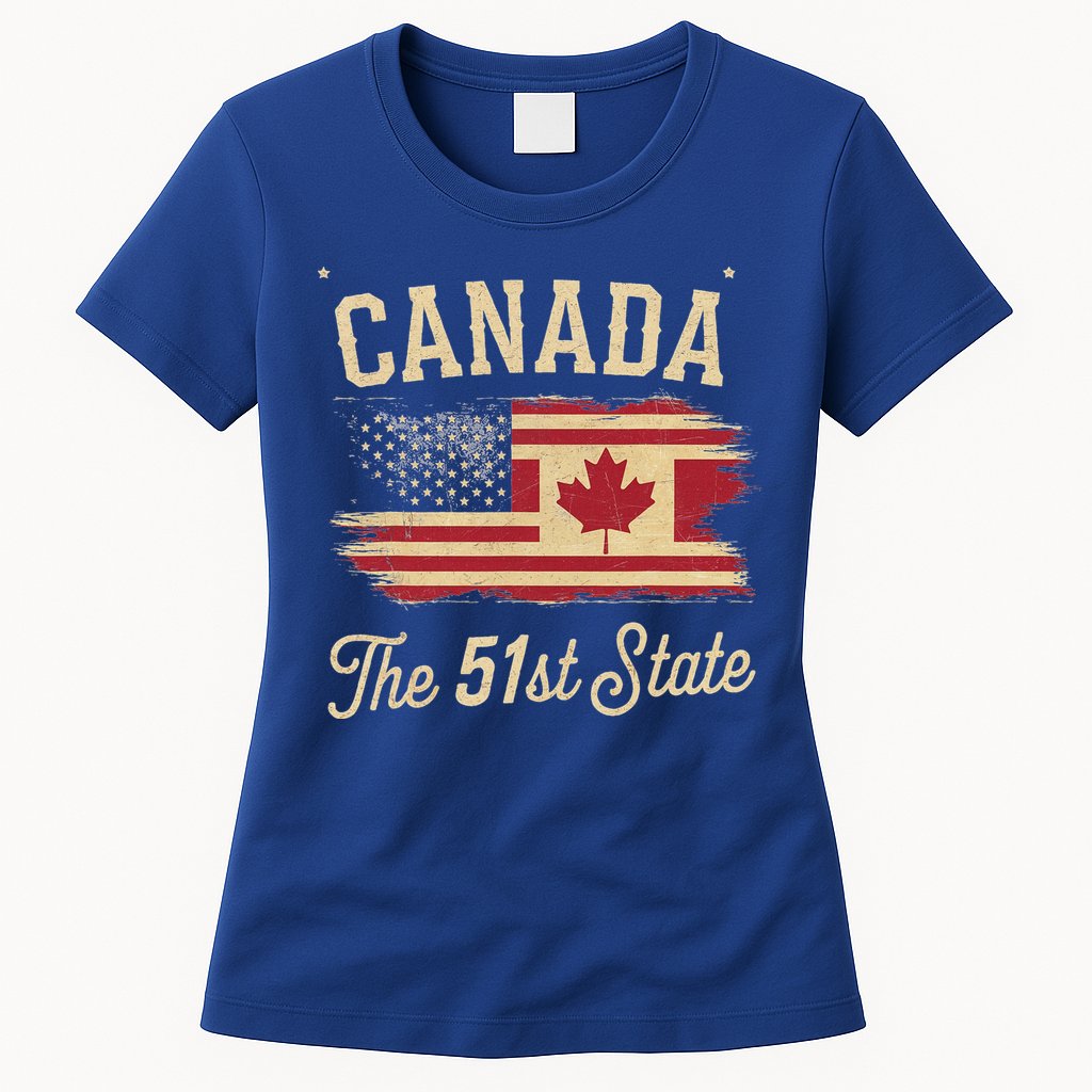 Canada The 51 State Trump Canada U.S State Womens T-Shirt