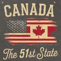 Canada The 51 State Trump Canada U.S State Cotton Canvas Backpack